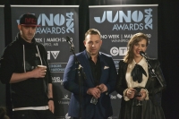 Juno Awards co-hosts Classified, Johnny Reid, Serena Ryder